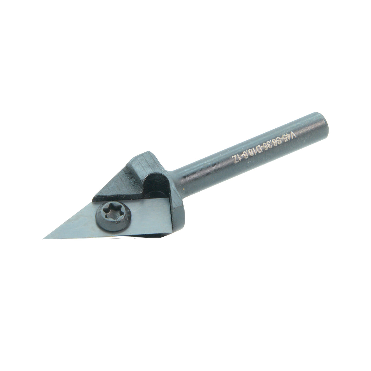 Torquata 45 Degree Carbide Insert V-Groove Router Bit & Replacement Cutters 1/4in Shank