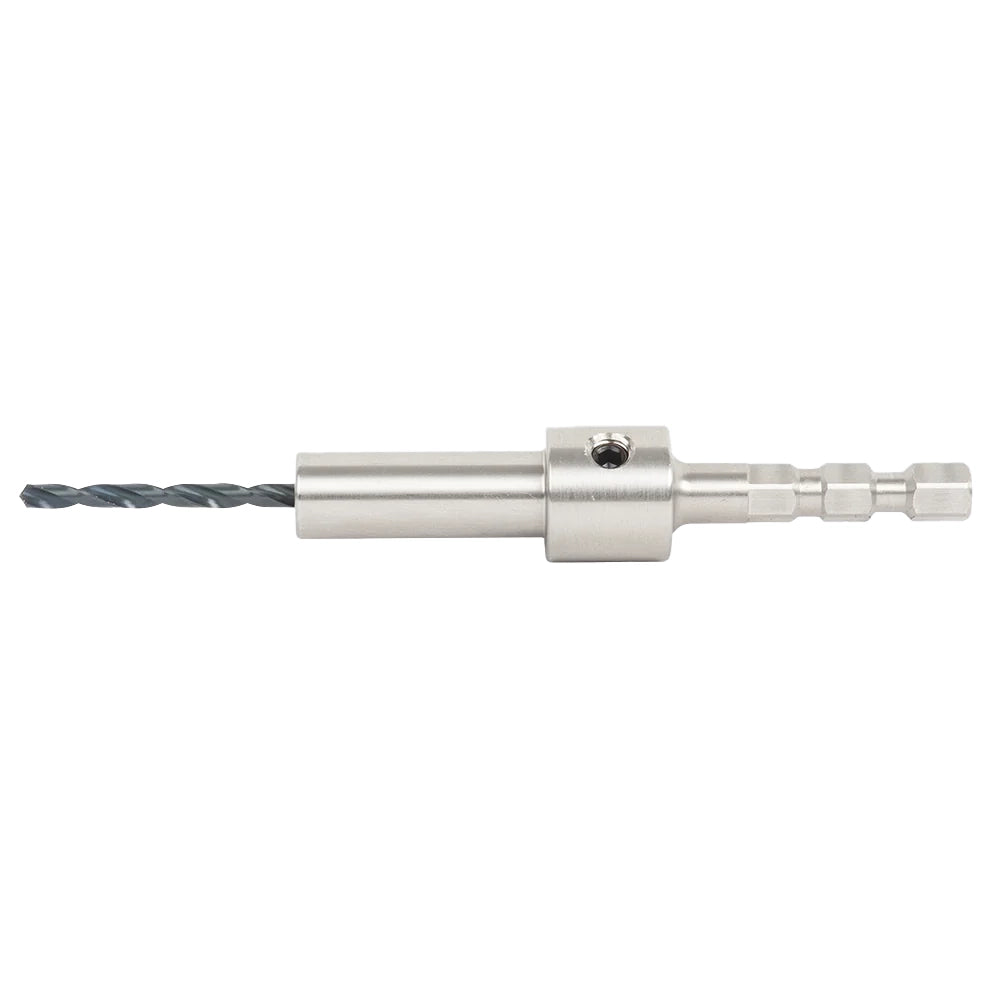 UJK Parf Guide System Mk II with Centrotec Shaft and 3mm Drill bit in use on woodworking project