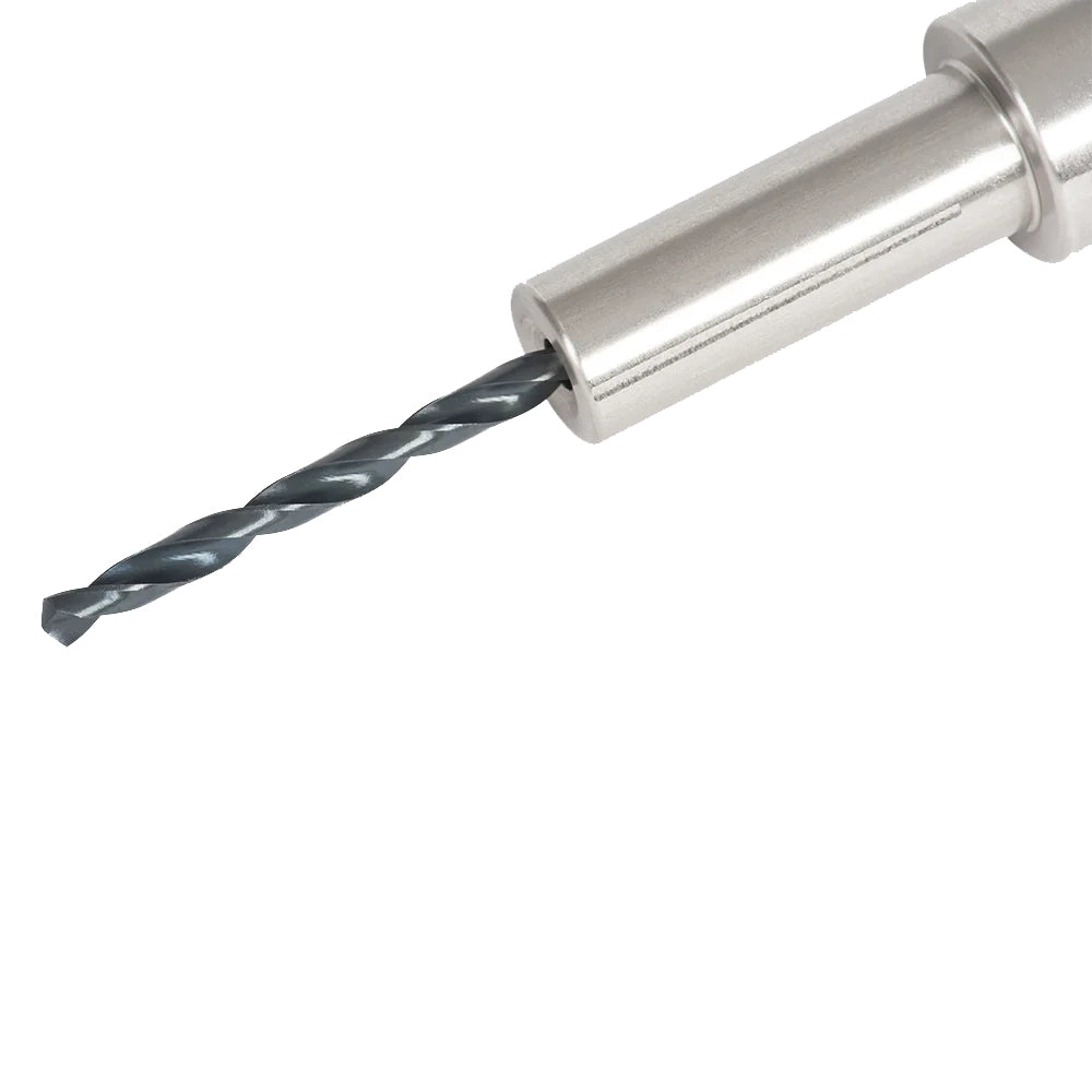 UJK Parf Guide System MK II Centrotec Shaft & 3mm Drill in use with UJK Parf Sticks for creating dog hole grid