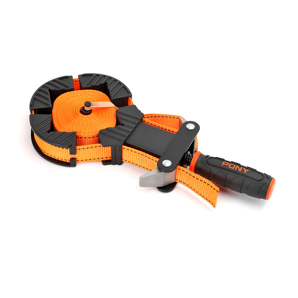 Pony Jorgensen Rapid-Acting Band Clamp in use on a woodworking project