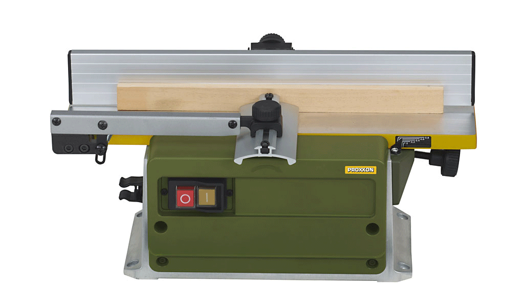 PROXXON AH-80 Micro Jointer Surface Planer 80mm Straight Blade in use on woodworking project