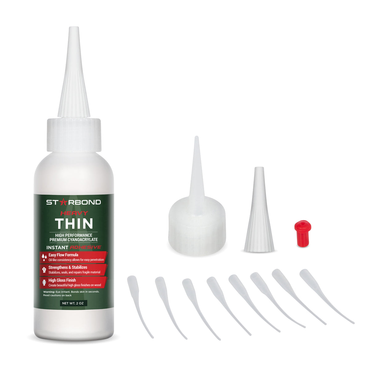 Starbond Heavy-Thin CA Super Glue 2oz bottle with slightly thicker viscosity for precise bonding