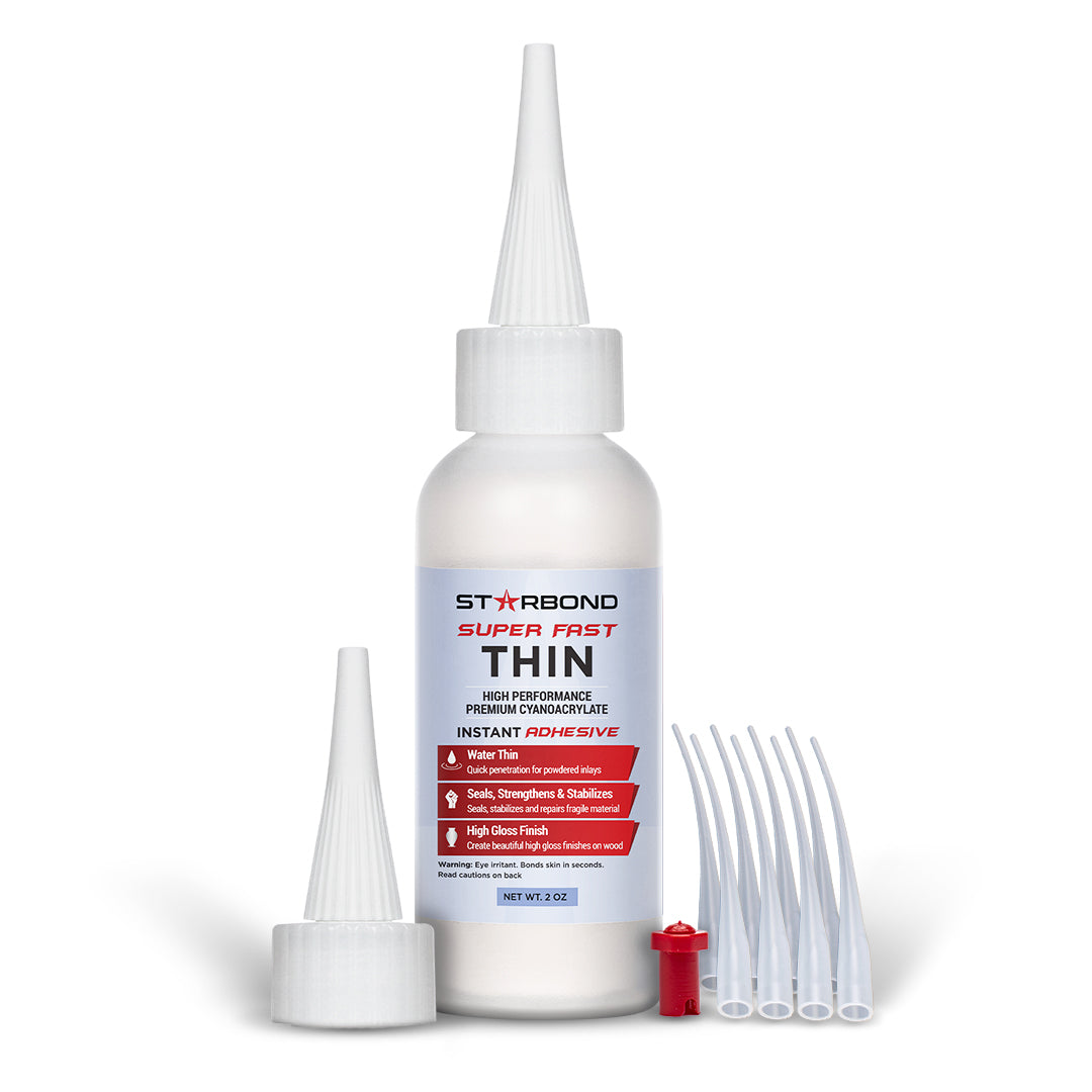 Starbond Super Fast Thin CA Glue - 2oz size option shown in packaging