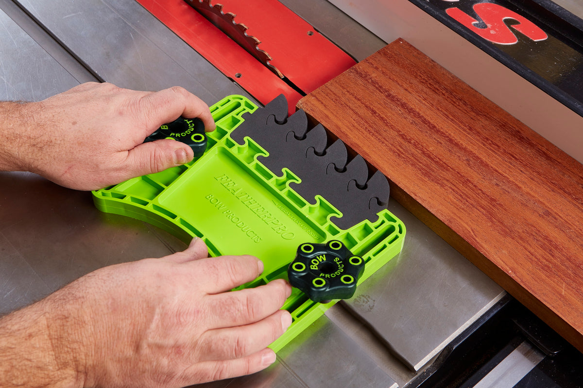 BOW Products FeatherPRO Featherboard showing EVA feathers for enhanced performance and safety