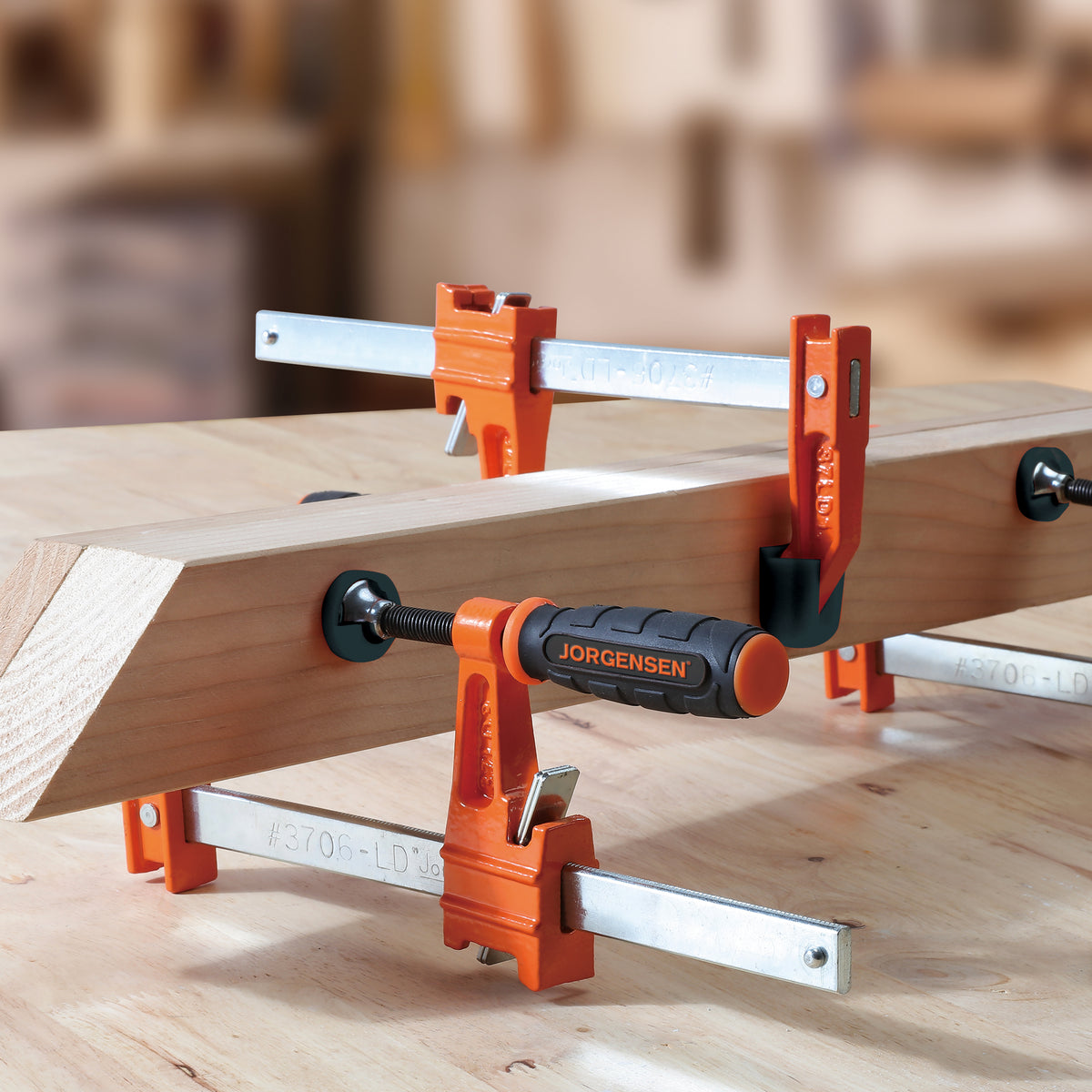 Pony Jorgensen 150mm Light Duty Quick Action F Clamps Set of 4 - angled view