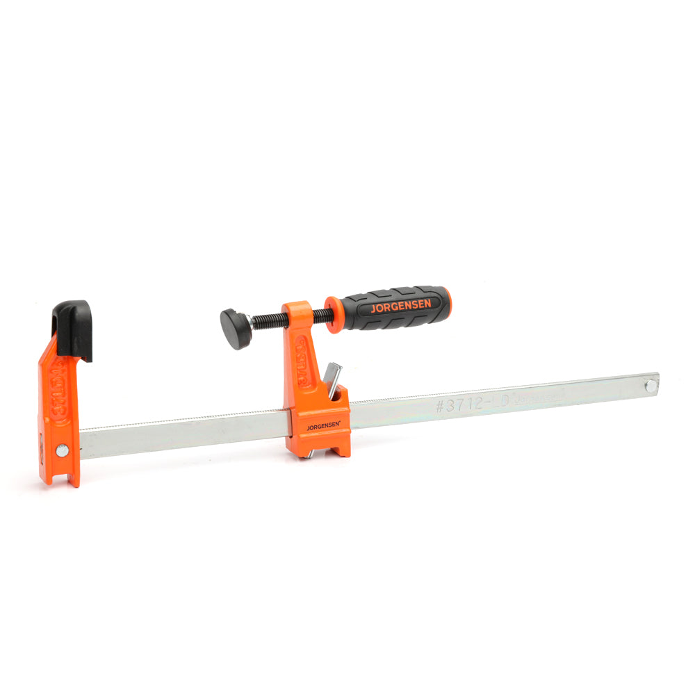 Pony Jorgensen Set of 4 Light Duty Quick Action F Clamps in use on a woodworking project