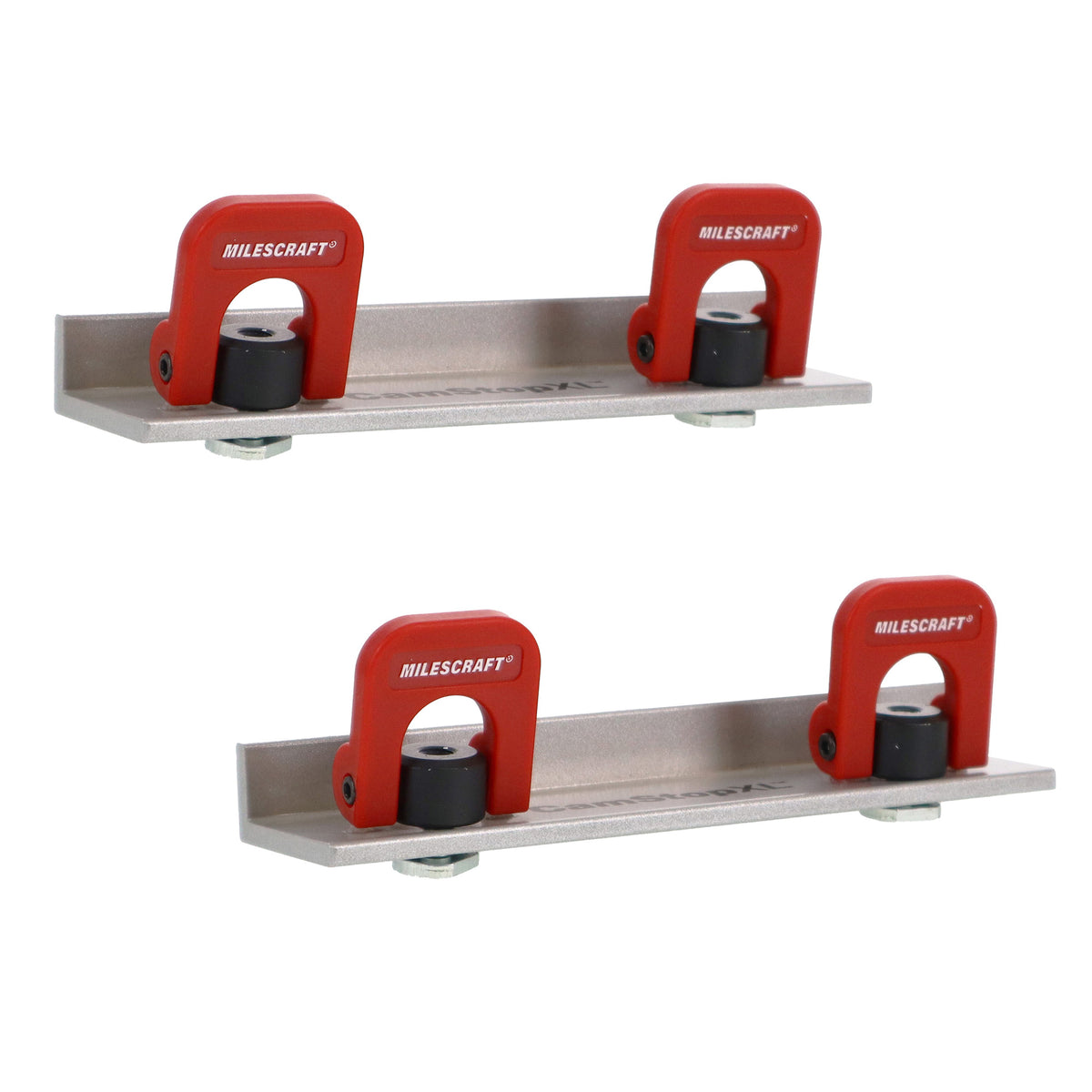 Milescraft Pack of 2 T-Track CamStopXL for versatile support with custom cam handles