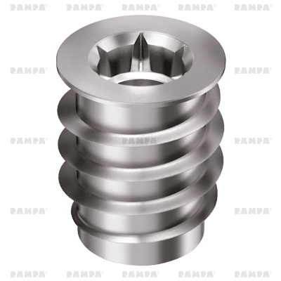 RAMPA Threaded Inserts M6 x 15mm Flanged Pack of 10