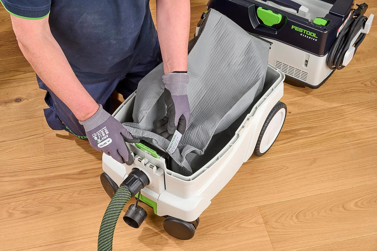 Festool CTL 36 Reusable Long Life Filter Bag, durable micro-pore plastic lining, 3-layer polyester fleece