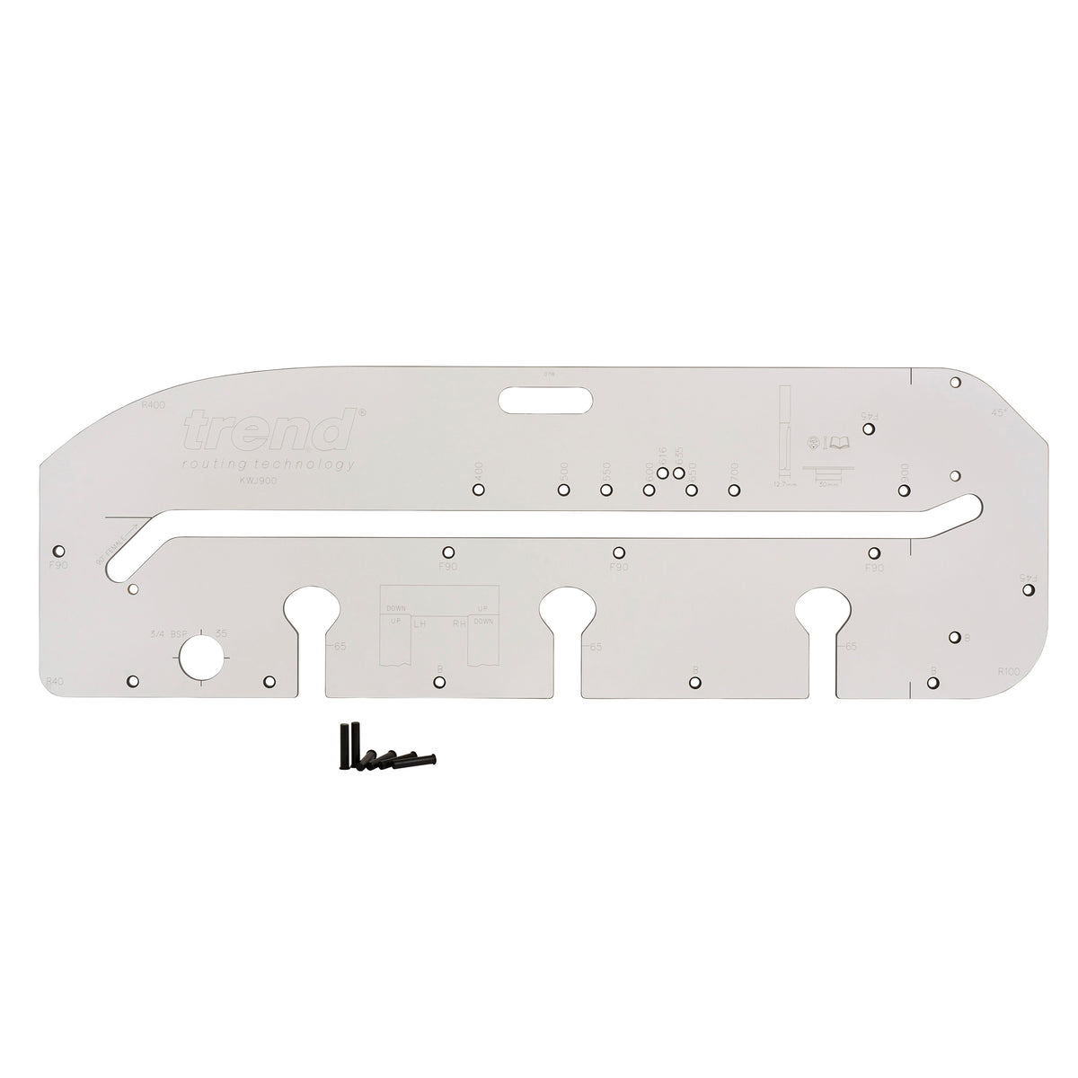 Trend 900mm Kitchen Worktop Router Jig for precise fitting, Aussie-made tool for professionals and DIY enthusiasts