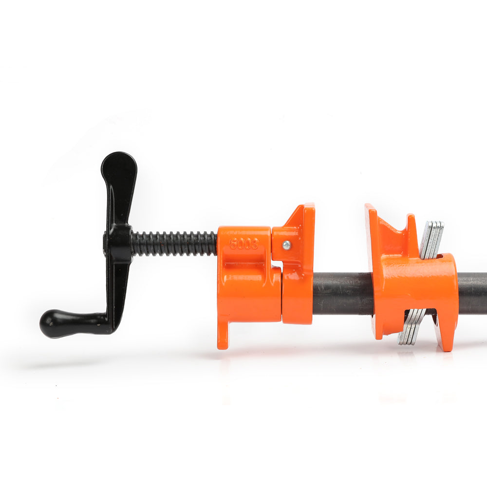 Pony Jorgensen Classic Clutched Pipe Clamp Fixture with 2100mm 3/4in Threaded Pipe in silver galvanised finish