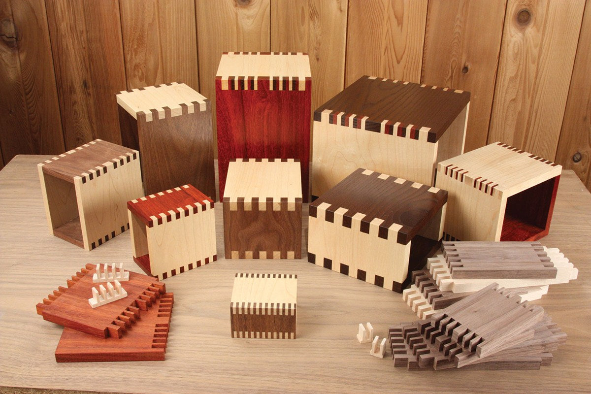 Incra IBOX box jointing jig showcasing precise finger jointing capabilities