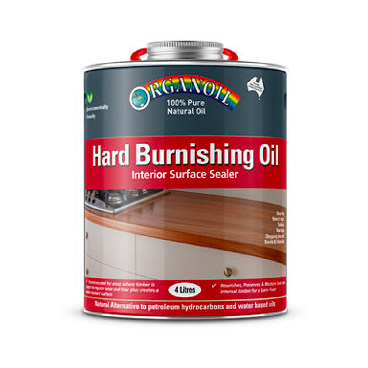 Organoil Hard Burnishing Oil Natural Wood Finish application demonstration