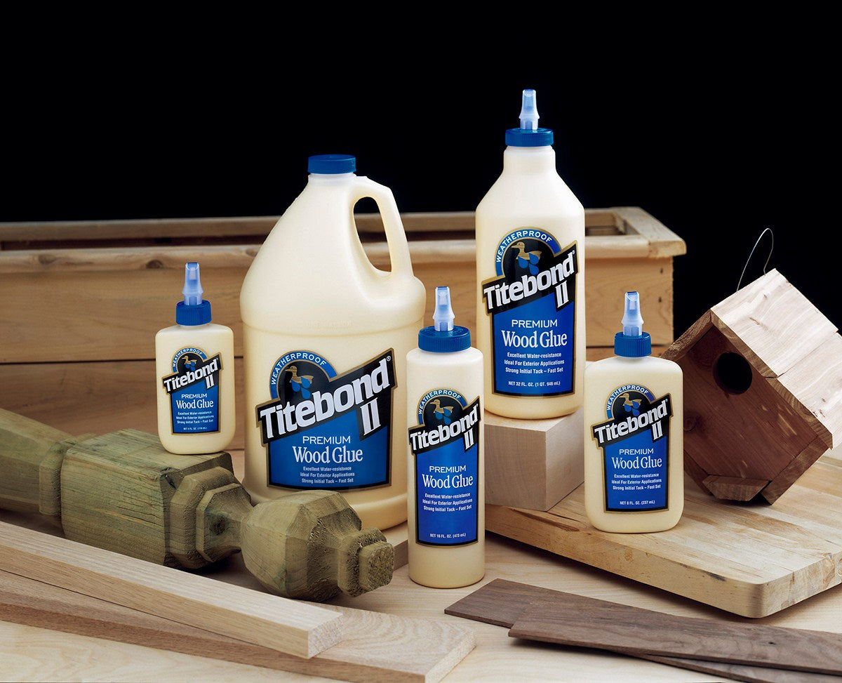 Titebond II Premium Water Resistant Glue - Yellow Aliphatic Resin in a stylish product shot