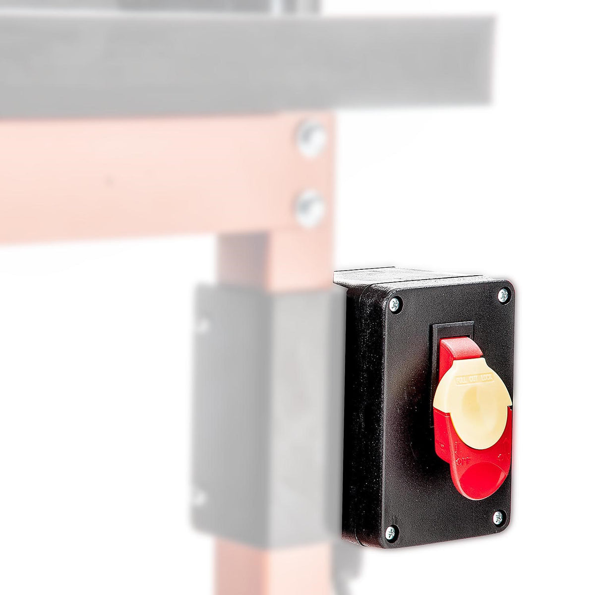 Sherwood 10A Switchbox for Router Tables side view showing front face and switch details