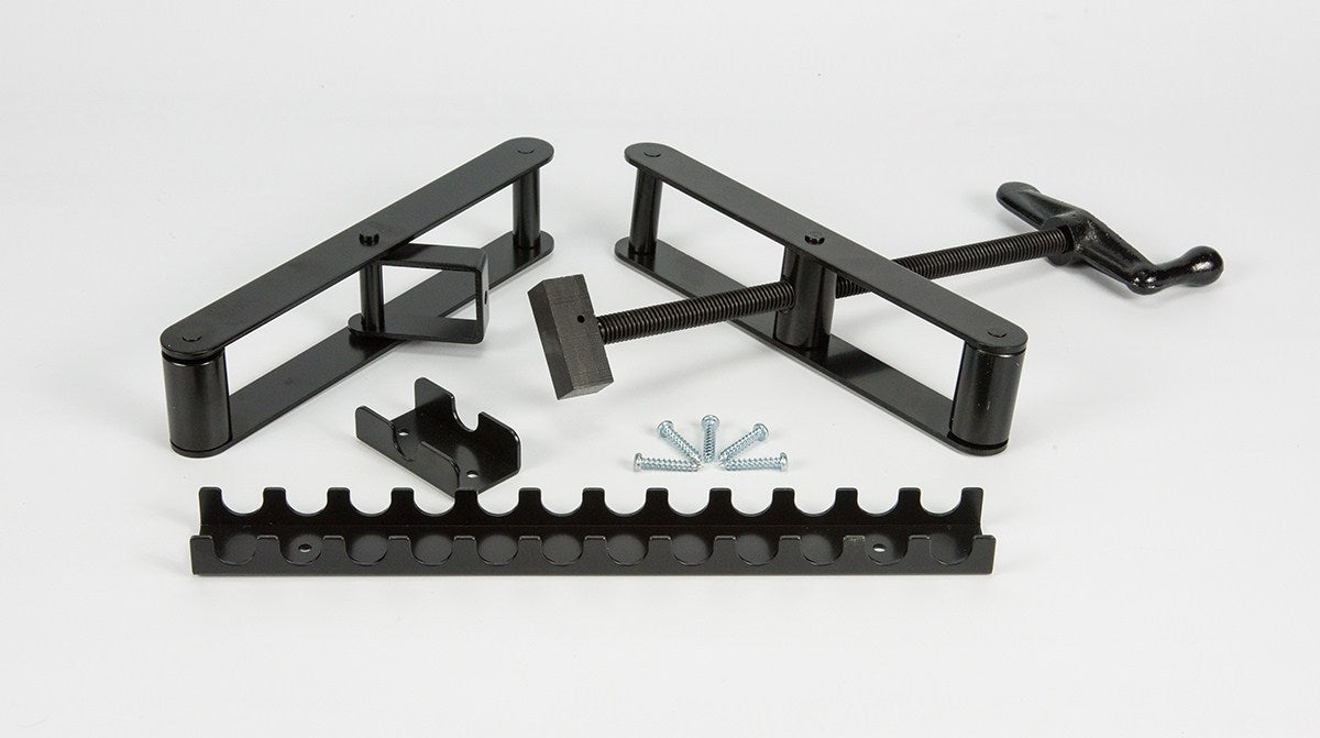 Australian-made Torquata 4-Way Panel Clamp Hardware for single clamp, showing sturdy construction and adjustable grip
