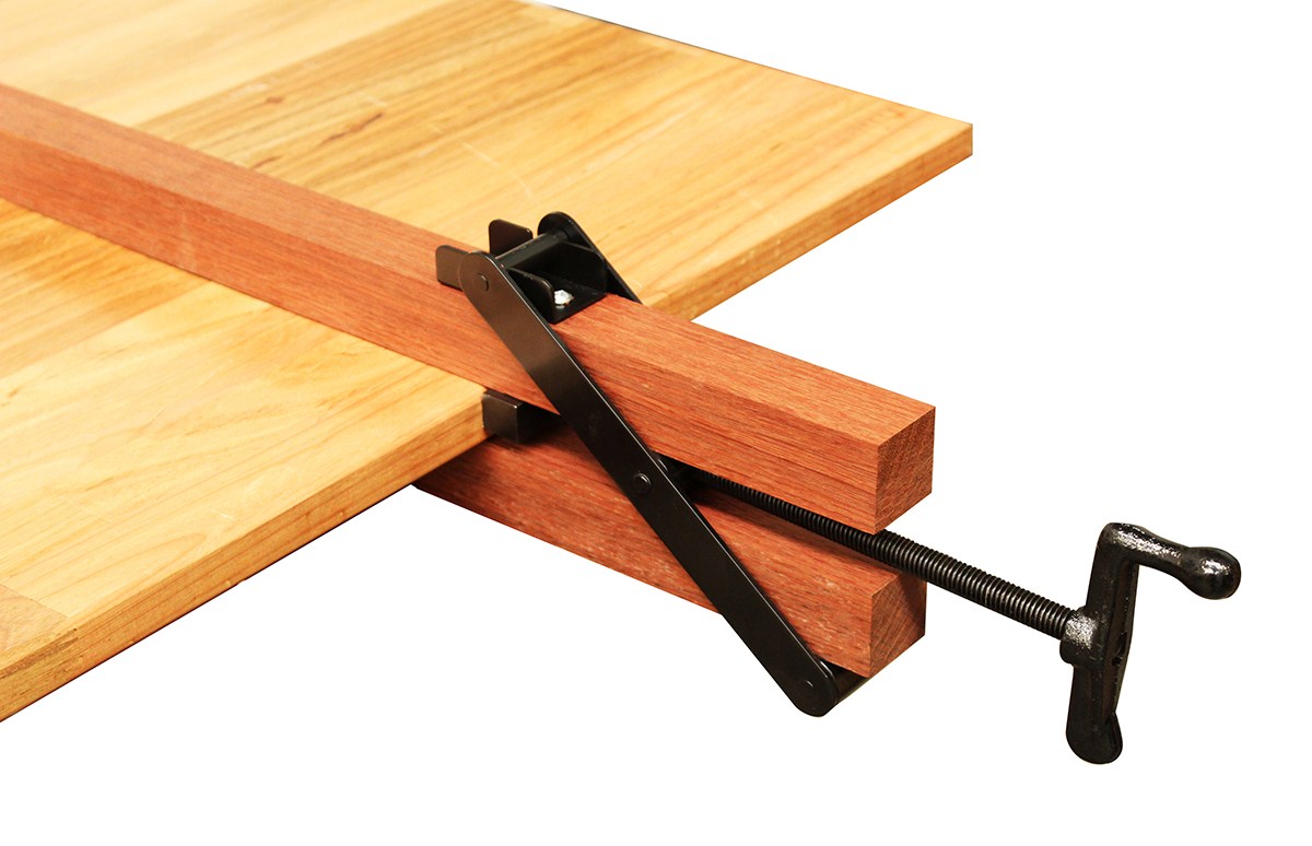 Torquata Set of Two 4-Way Panel Clamp Hardware Sets in action on large panel gluing project