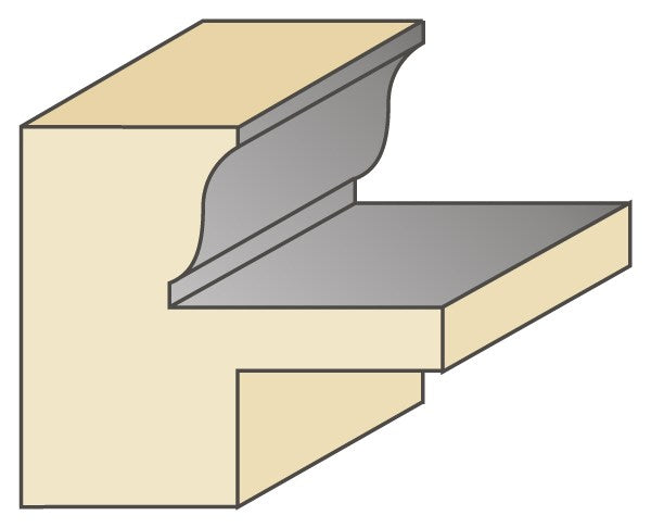 Torquata Sash Window Jointing Router Bit Set in use on timber to create classical ogee mould profiles