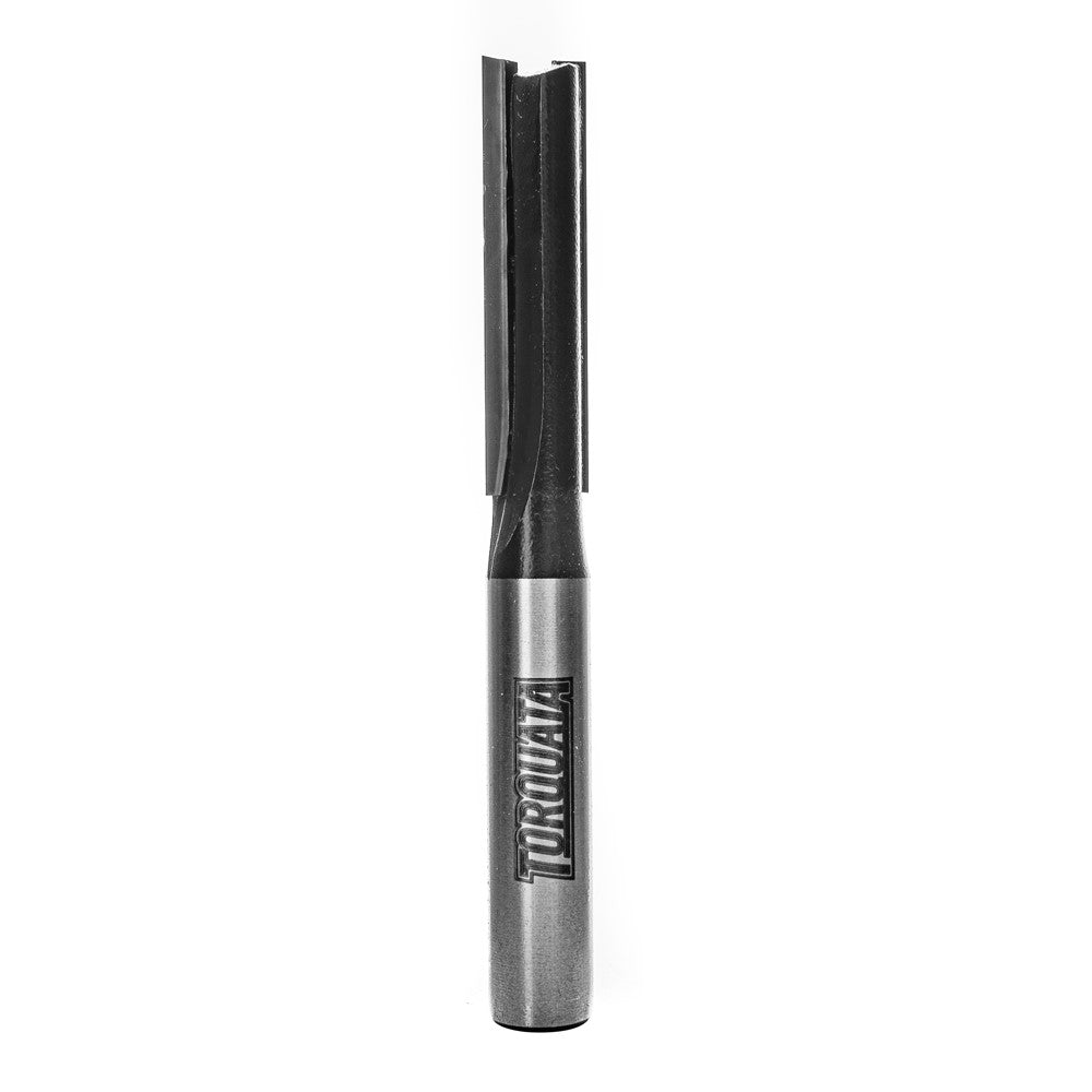 Torquata Bottom Cut Straight Plunge Router Bit 1/4in Shank in Use on Woodworking Project