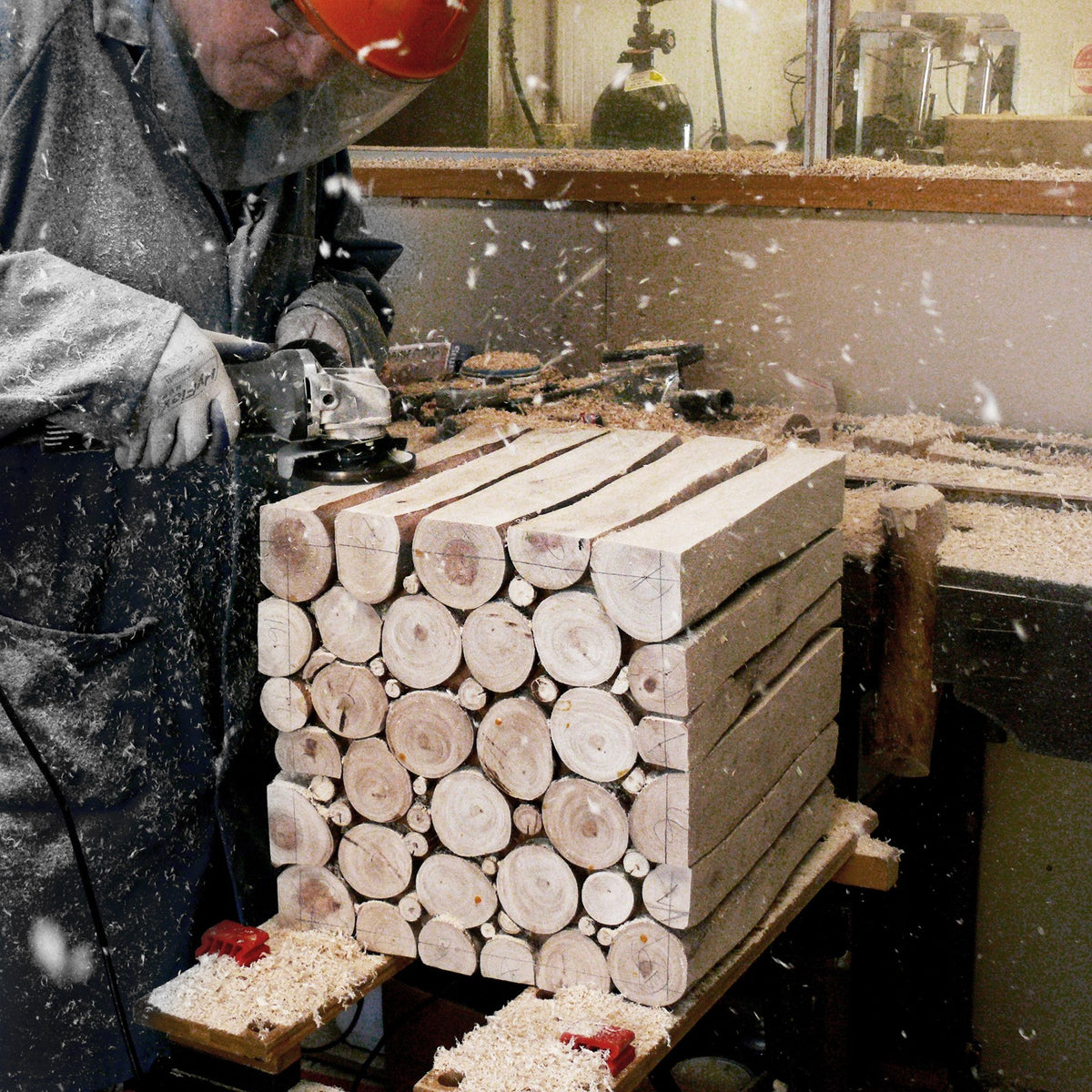 Arbortech Turbo Plane Blade for Angle Grinders creating smooth wood finish