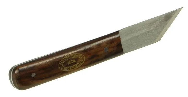 Crown Marking Knife Right-Handed Single Bevel - Rosewood handle, 152mm long with 19.0 x 1.4mm blade exposed 57mm