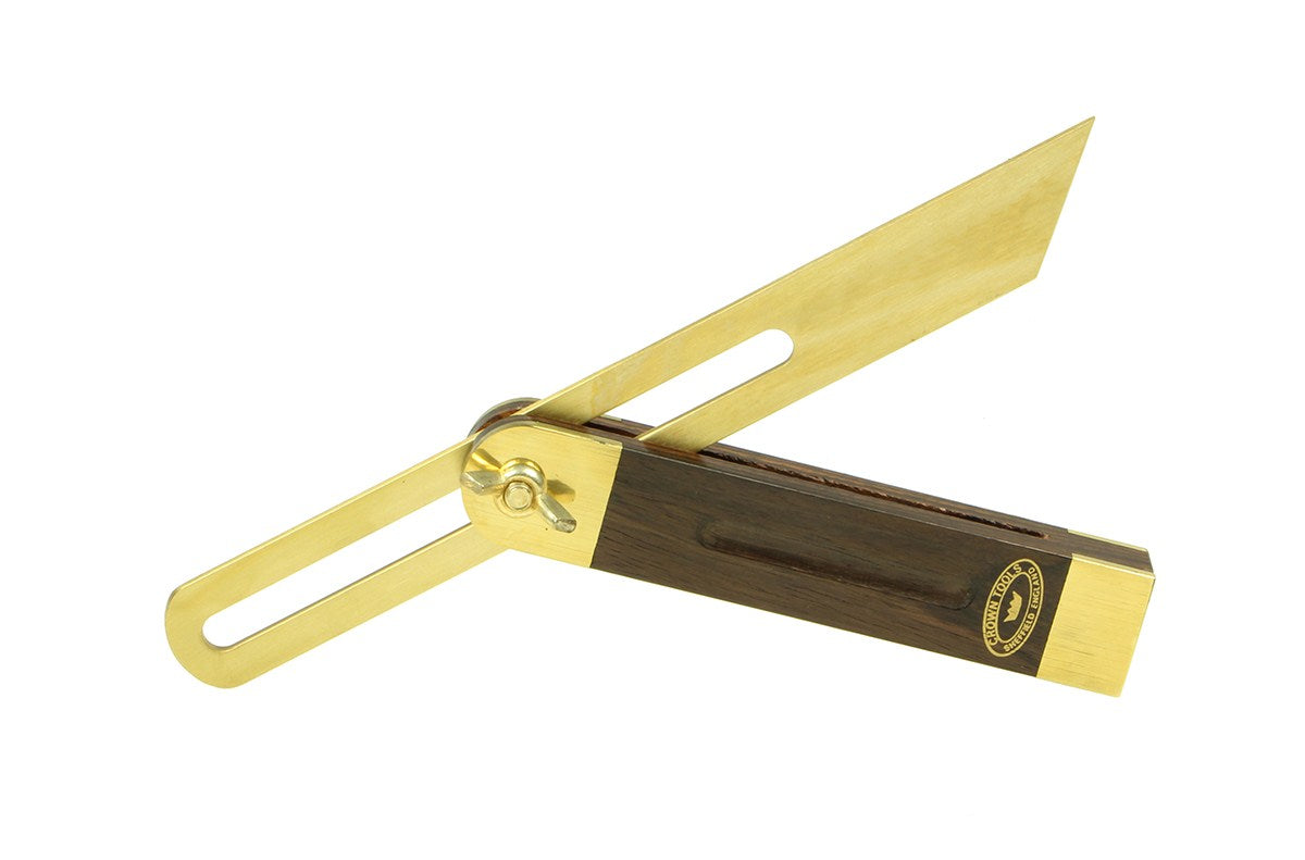 Crown Sliding Bevel 230mm Brass Blade 145mm Rosewood & Brass Handle woodworking tool craftsmanship Australia