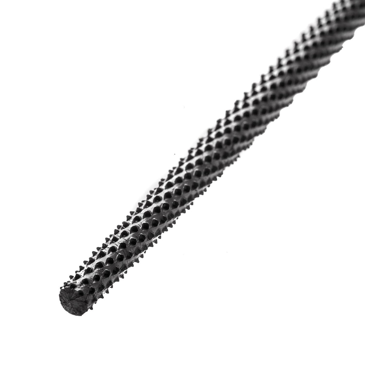 Narex Round Rasp Bastard Cut, high-quality woodworking tool from Czech Republic, displayed in angled close-up view