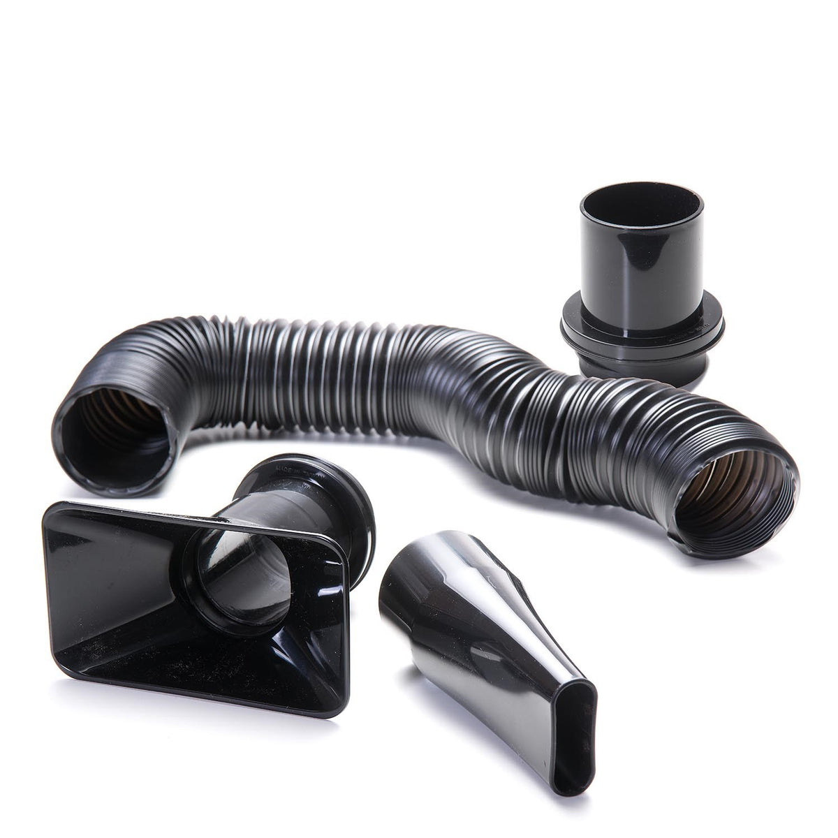 Sherwood Hold Tite 2 1/2in Hose Dust Extraction Kit components displayed on a workbench