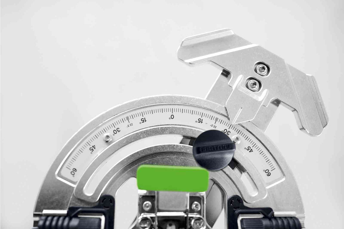 Festool FS Guide Rail Adjustable Angle Stop - Achieve precise angled cuts with -60° to +60° settings for flexibility and accuracy