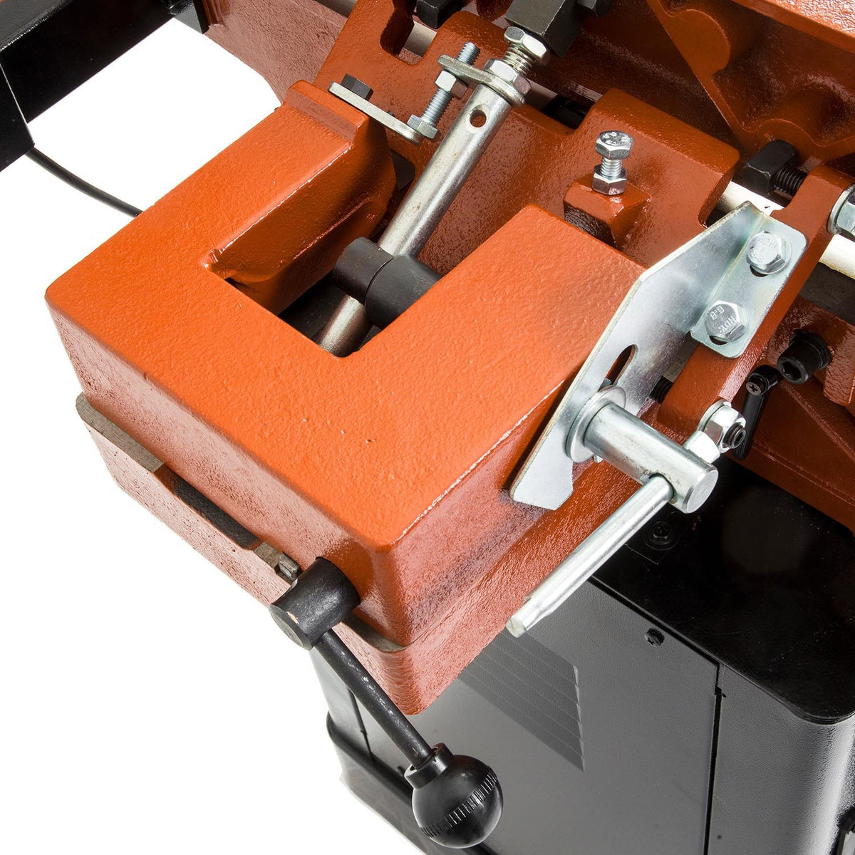 Sherwood 6in Cabinet Jointer Planer in action with wood piece being smoothly fed through the cutterhead