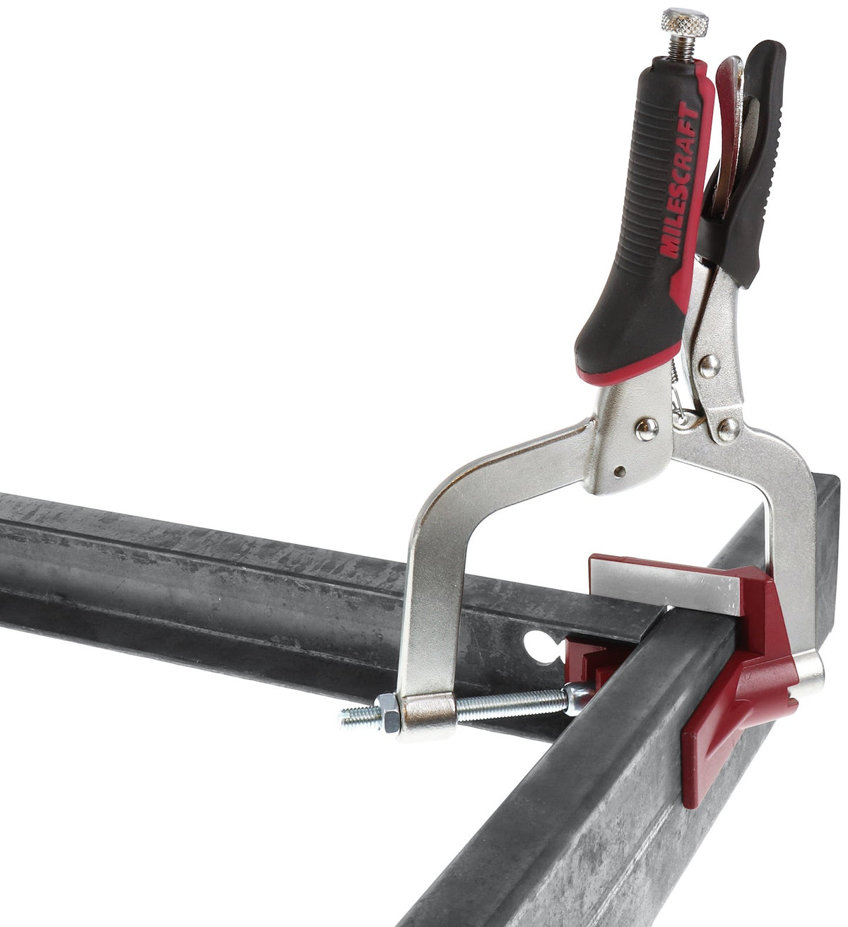 Milescraft Face Frame Corner Clamp in action for precise woodworking joins