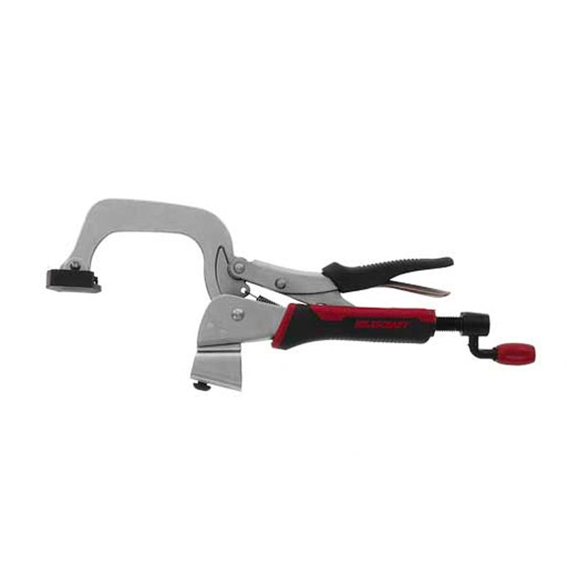 Versatile Milescraft Drill Press & Workbench Hold Down Clamps in action on a workbench