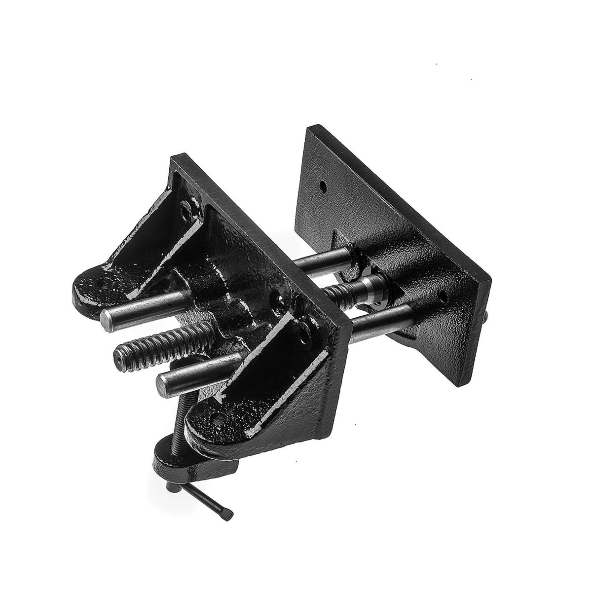 Torquata Portable Woodworking Vice 6in x 4 1/2in Cast Iron side view in use