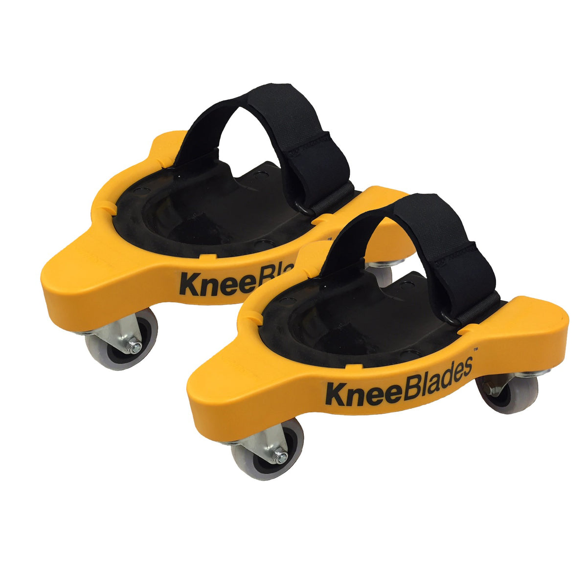 Milescraft KneeBlades Wheeled Knee Pads with Hook & Loop Strap in action