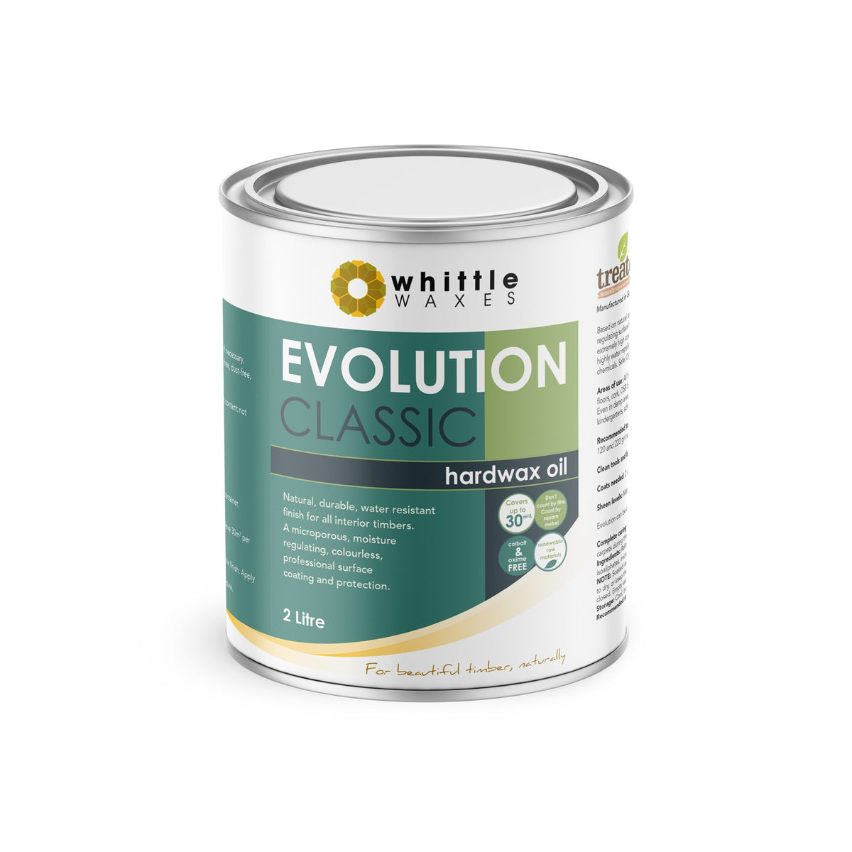 Whittle Waxes Evolution Hardwax Oil Classic Sheen 2 Litre Bottle