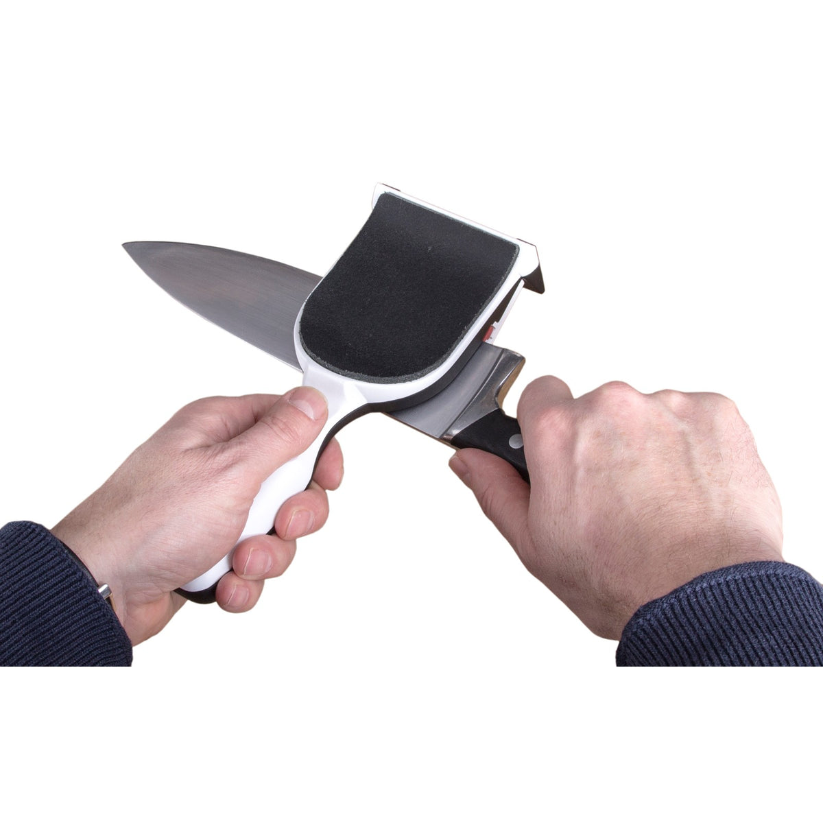 MPOWER FASTTRACK Knife Sharpener Jig 220 Grit Diamond Plate close-up showcasing sharpening precision