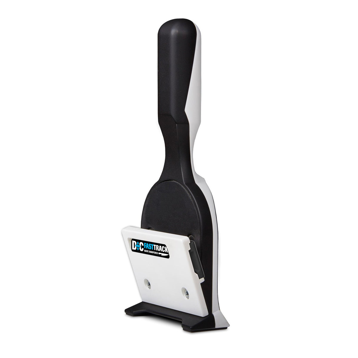 MPOWER FASTTRACK Knife Sharpener Jig 220 Grit Diamond Plate in use on kitchen knives