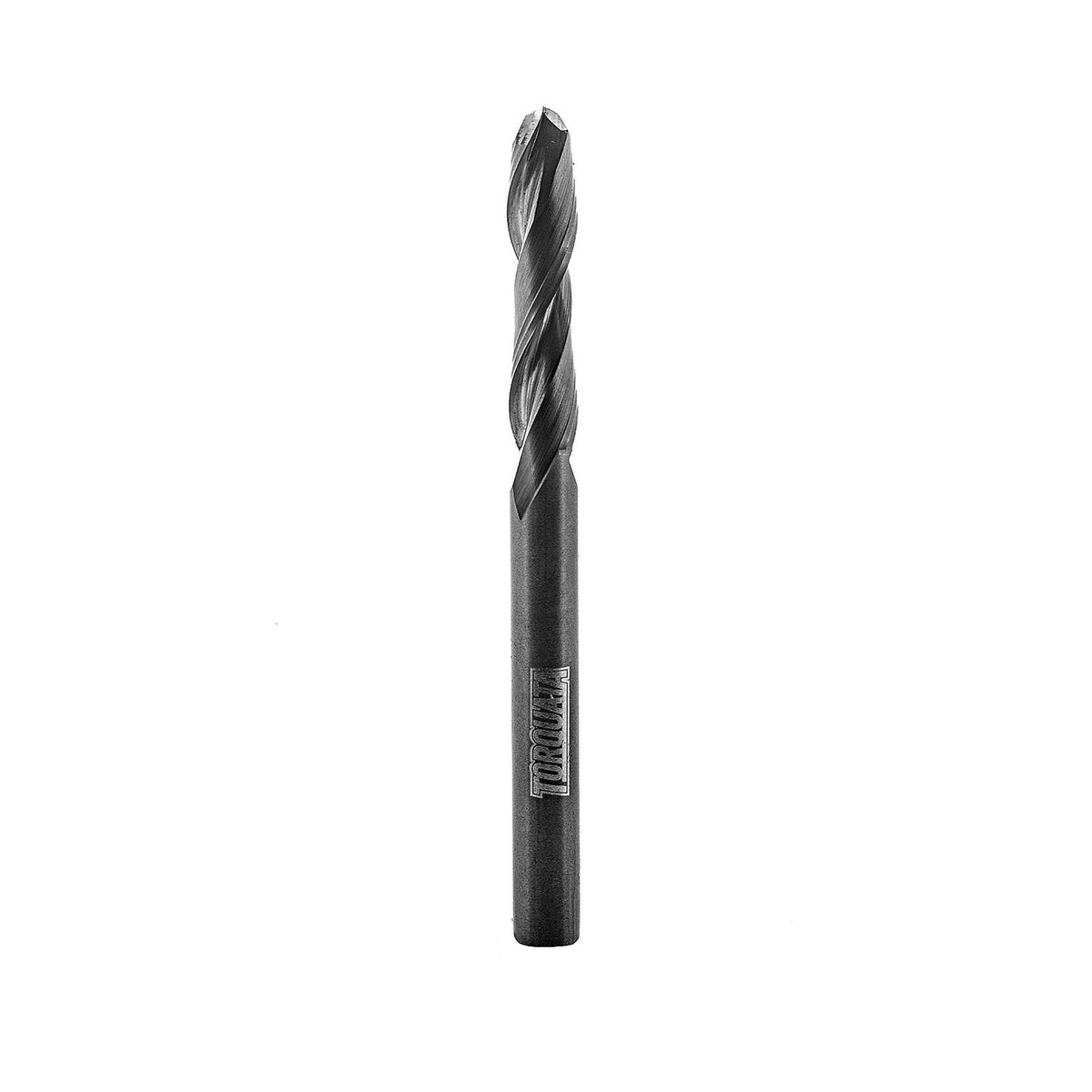 Torquata Long Spiral Upcut Ballnose Router Bit 1/4in Shank on white background