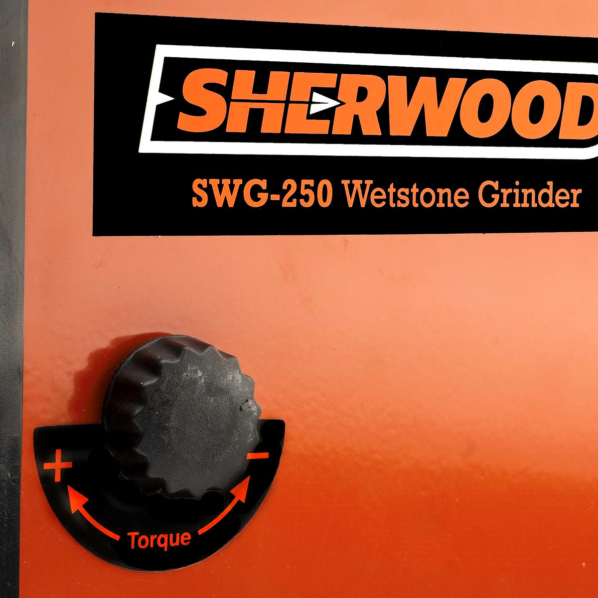Sherwood Wet Stone Sharpening System 250mm 160W Variable Speed Grinder in use on woodworking tool