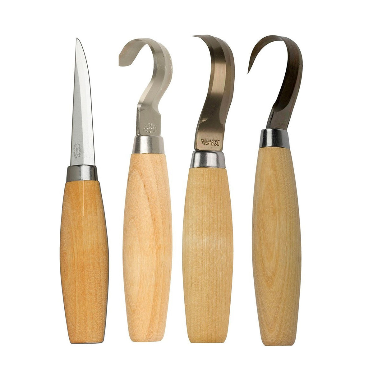 Morakniv Set of 4 Left-Handed Spoon Carving Knives in Sheath, Woodworking Tools Australia
