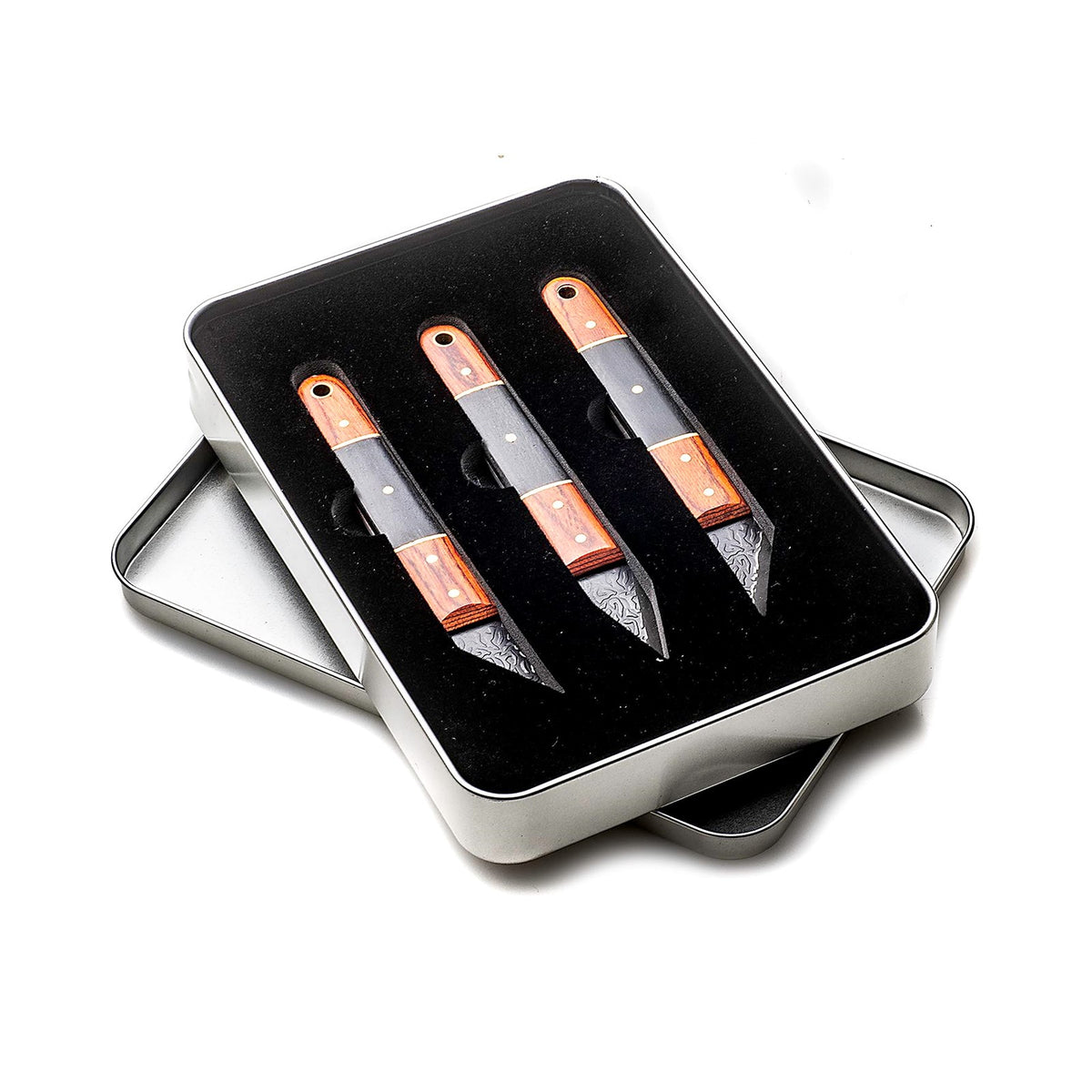 Luban 3 Piece Woodworking Marking Knives Set, M2 HSS Steel - Spear point & left/right bevel knives for precision joinery layout