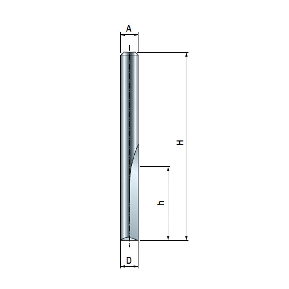 Freud 1/2in Shank Double Flute Straight Router Bit - Ideal for grooving and edge-routing woodworking tasks