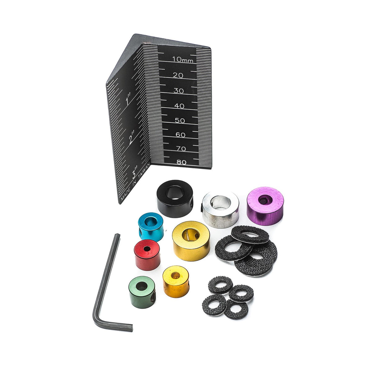 Torquata Drill Stop Set with Drill Depth Gauge, showcasing locking collars for precise drilling depth control