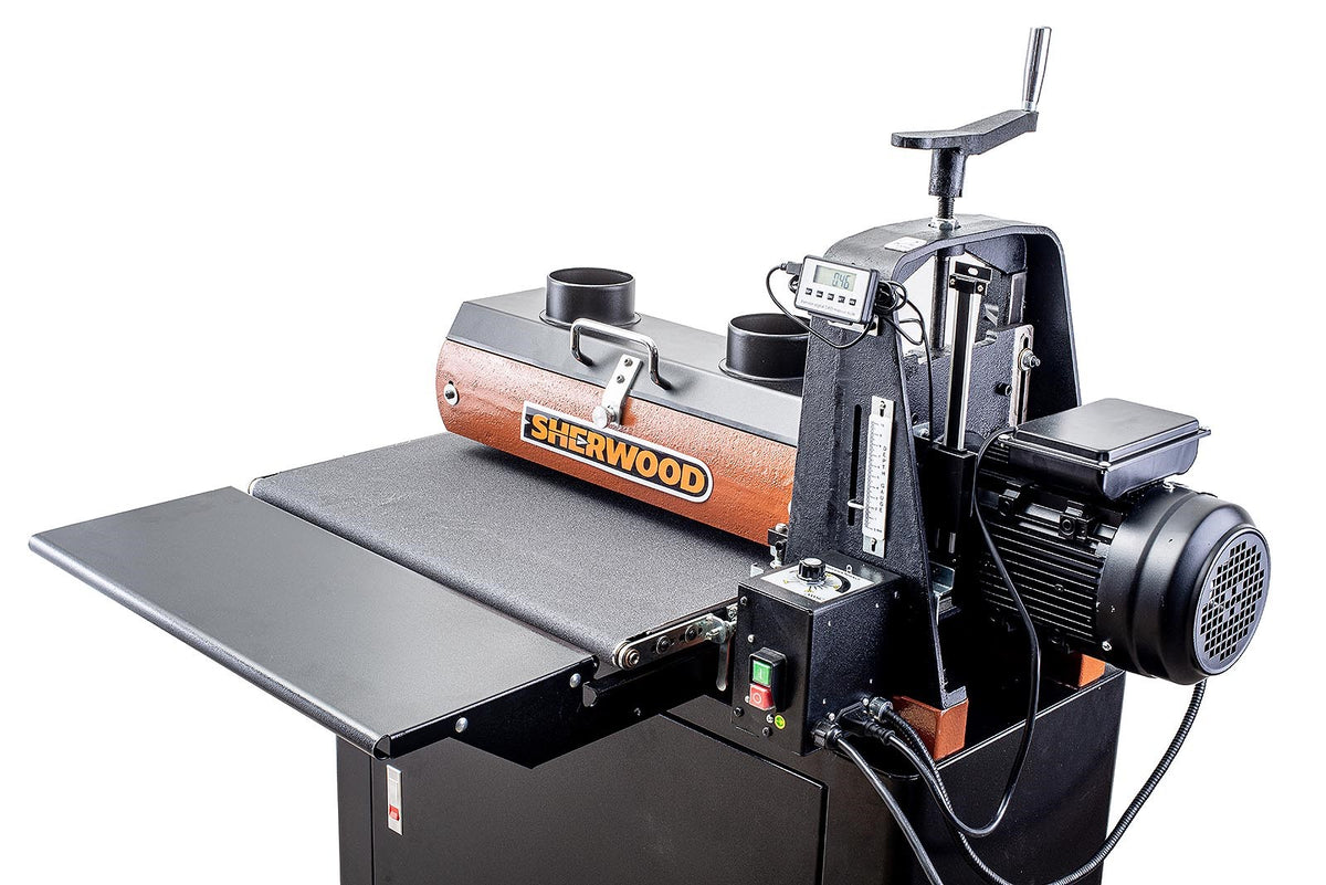 Sherwood 20in Drum Sander with Cabinet Stand, powerful 2HP motor, ideal for woodworking tasks in Australia