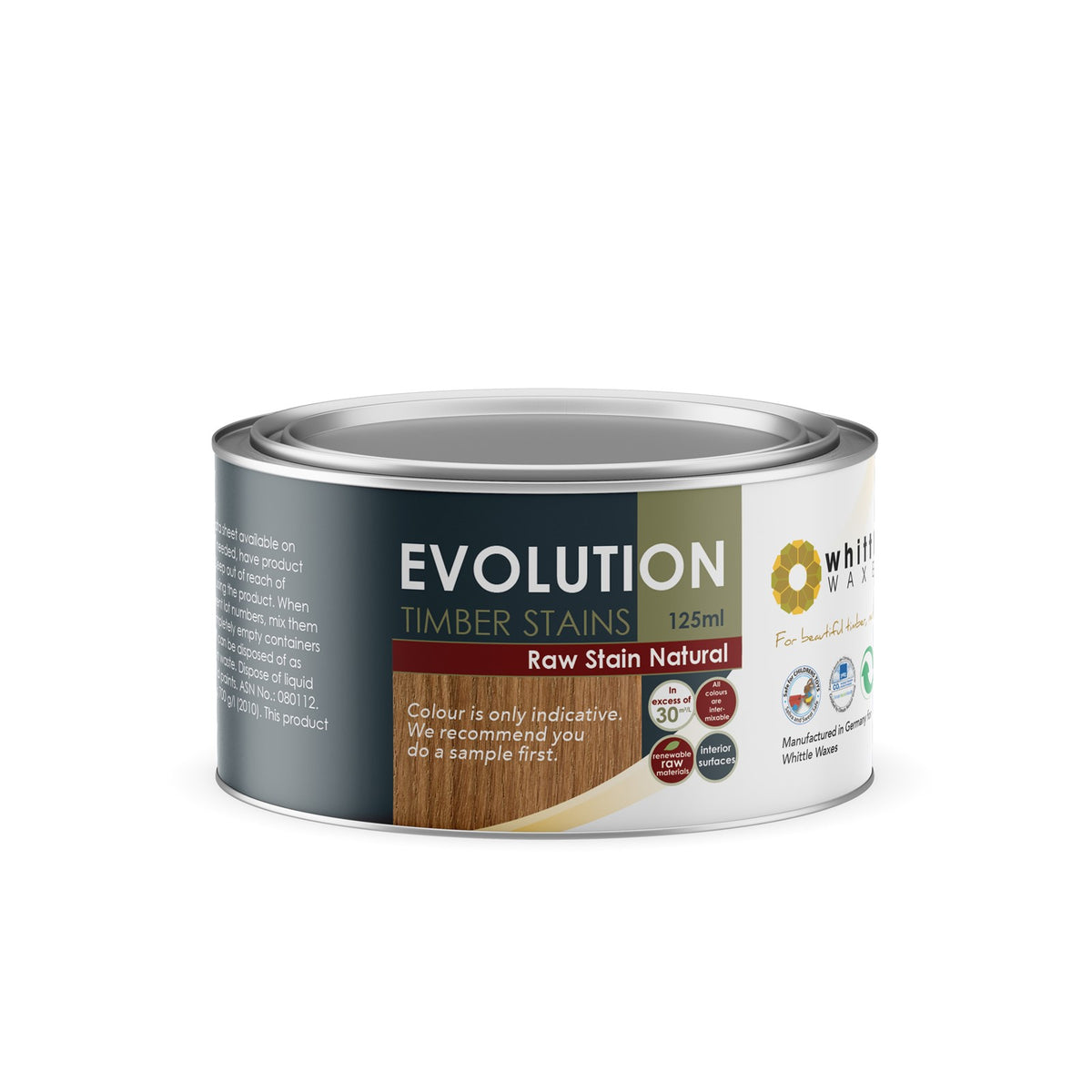 Whittle Waxes Natural Raw Stain Timber Finish in 125ml bottle