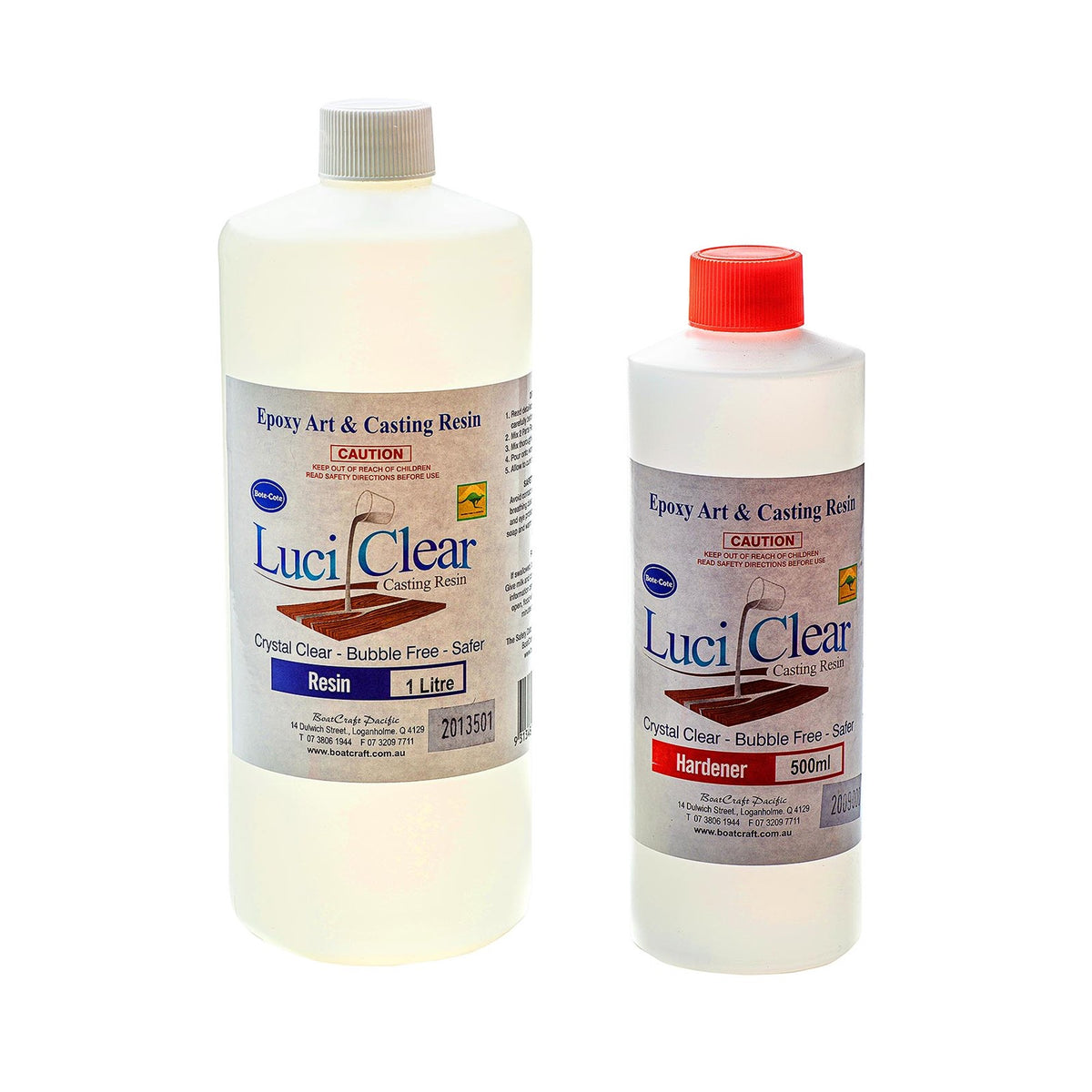 Australian woodworking tools store Luci Clear Casting Epoxy Resin Deep Pour Resin - ultra clear water white casting resin for river tables and embedments