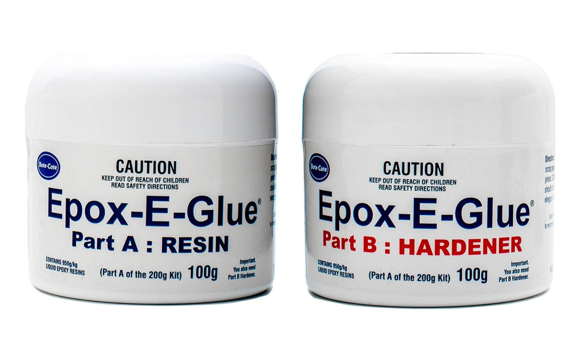 Strong natural colour Epox-E-Glue epoxy adhesive for Australian woodworking projects