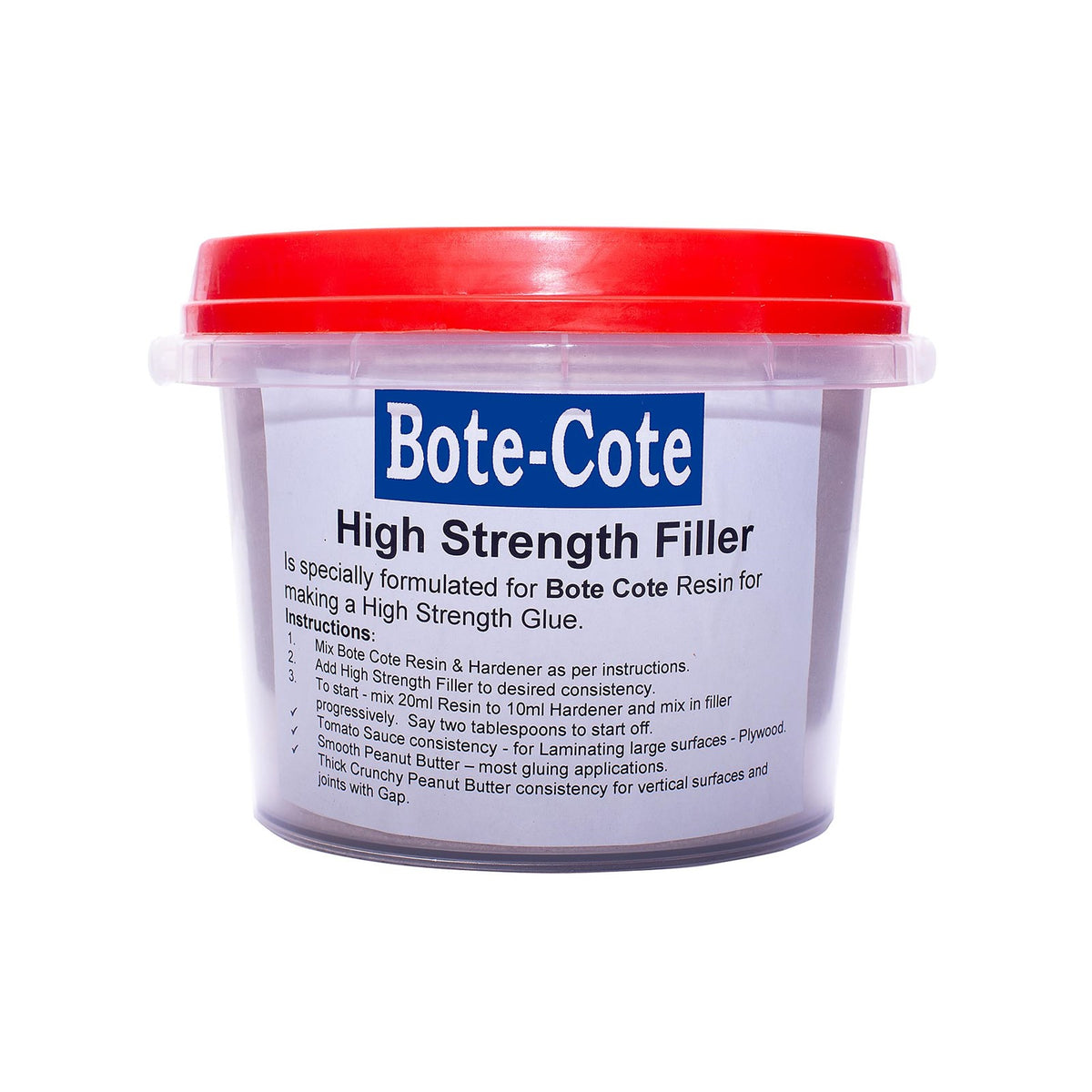 Bote-Cote High Strength Filler for Epoxy Resin, showing detailed powder texture with micro-glass fibers