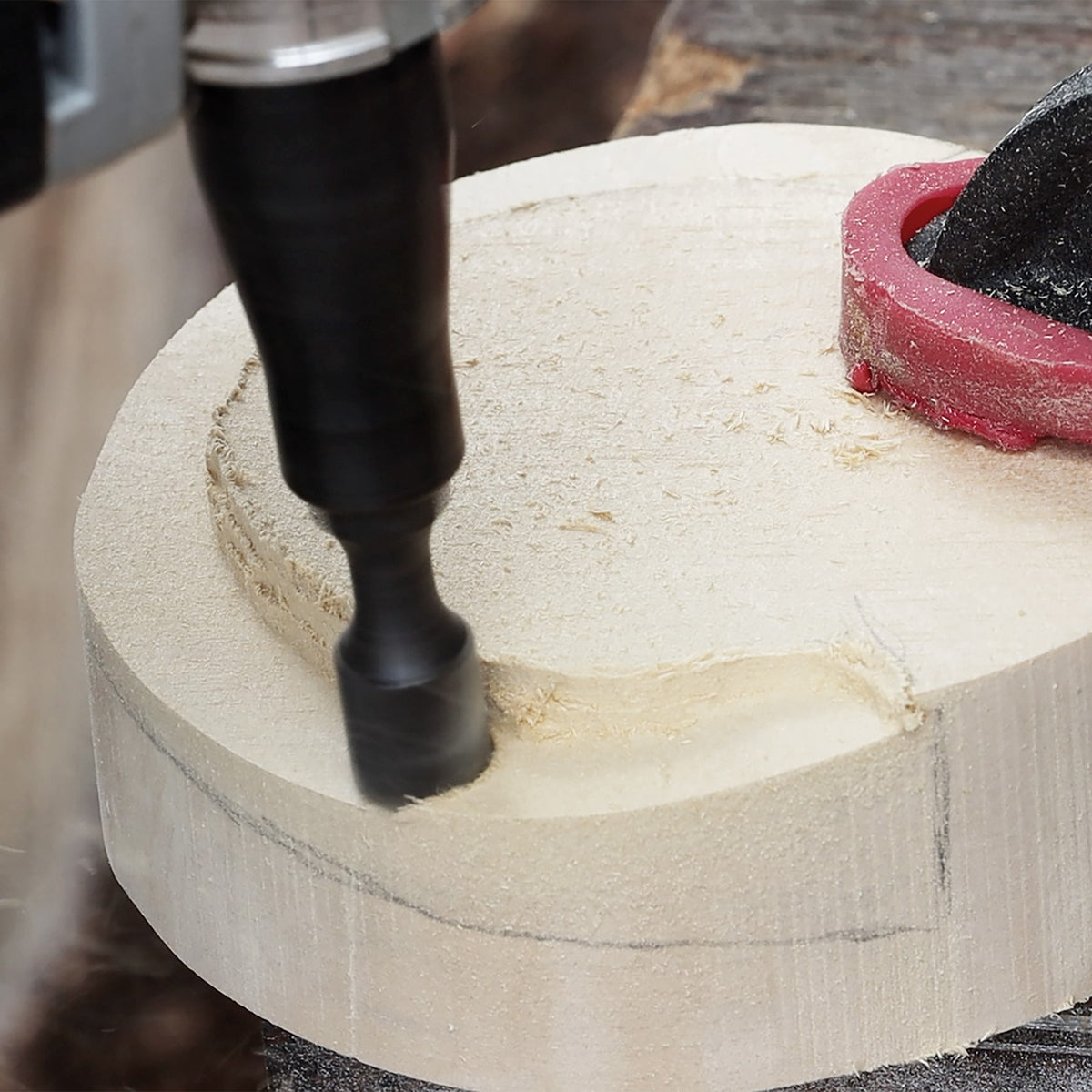 Arbortech Precision Carving System Starter Set for Angle Grinders, detailed view of barrel action component
