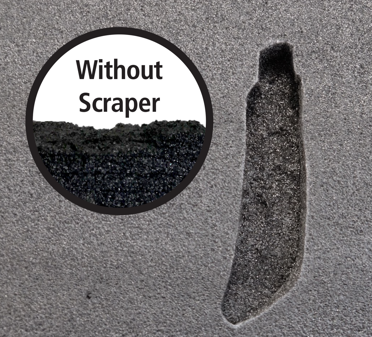 FastCap Kaizen Foam Scraper leveling tool in use on tool cutout
